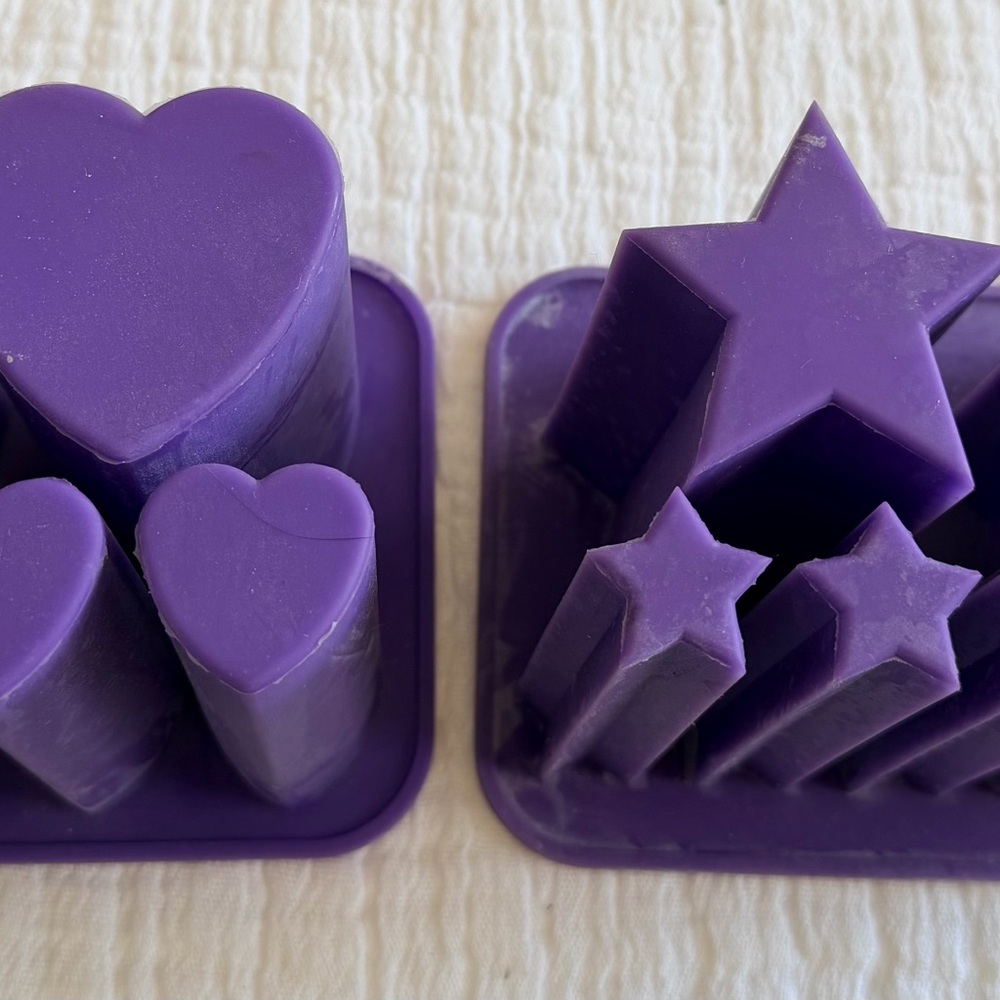 Purple Heart & Star Silicone Mold Set